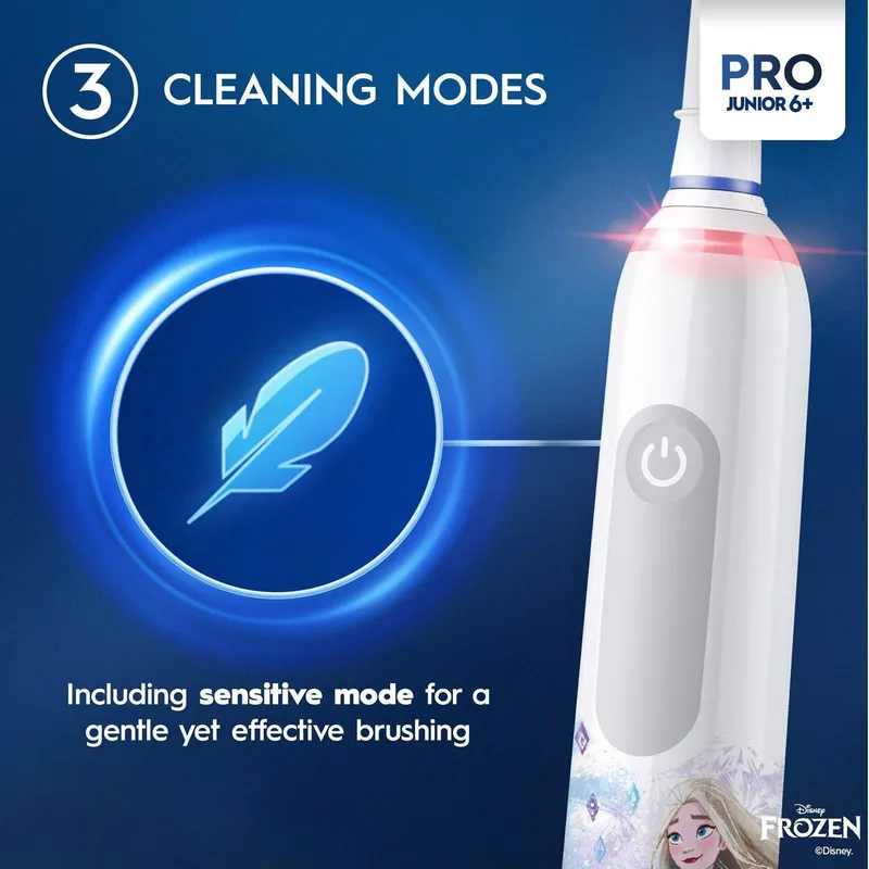 Bild 2 för Oral-B Pro Junior Eltandborste Frozen Tandborsthuvuden från 6 år
