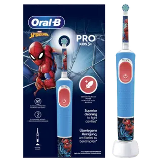 Produktfoto för Oral-B Pro Kids Spider-Man Eltandborste för Barn Från 3 år
