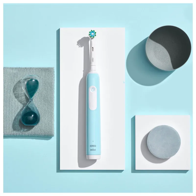 Bild 2 för Oral-B Pro S1 Duopack Blå och Svart Eltandborstar 2 Tandborsthuvuden Designed by Braun