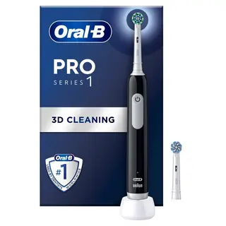 Produktfoto för Oral-B Pro S1 Svart Eltandborste 2 Tandborsthuvuden Designed by Braun
