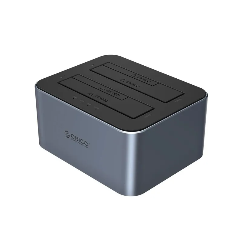 Alternativ bild 0 för Orico 2-Diskdockningsstation 2.5"/3.5" SATA HDD/SSD