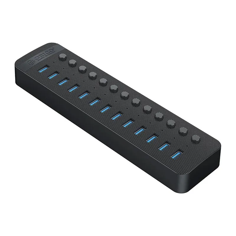Alternativ bild 0 för Orico Hubb 13xUSB-A 3.0 med Strömbrytare - Svart