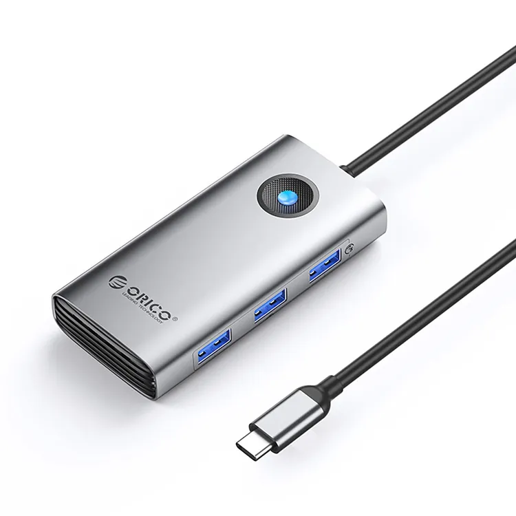 Alternativ bild 0 för Orico Hubb 3xUSB-A 3.0 1xUSB-C 2.0 1xHDMI - Grå
