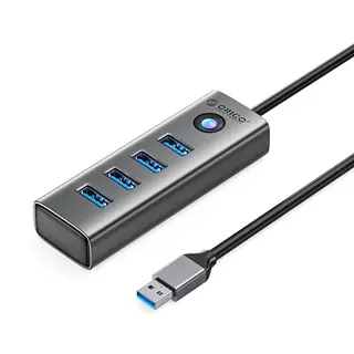 Produktfoto för Orico Hubb 4xUSB-A 3.0 - Grå