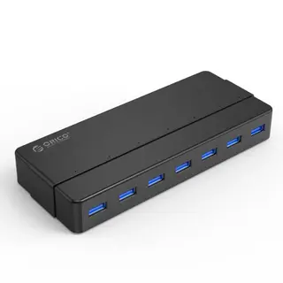 Produktfoto för Orico Hubb 7xUSB-A 3.0 - Svart