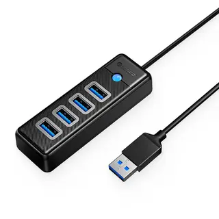 Produktfoto för Orico USB-A Hubb 4xUSB-A 3.0 15cm - Svart