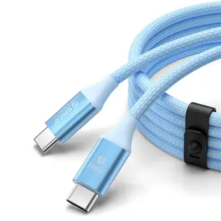 Produktfoto för Orico USB-C Till USB-C Kabel 100W 5A 1m CDX - Blå