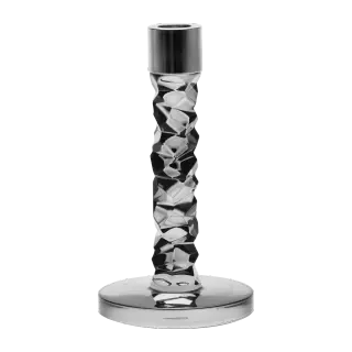 Produktfoto för Orrefors Carat ljusstake, antracit, 18 cm