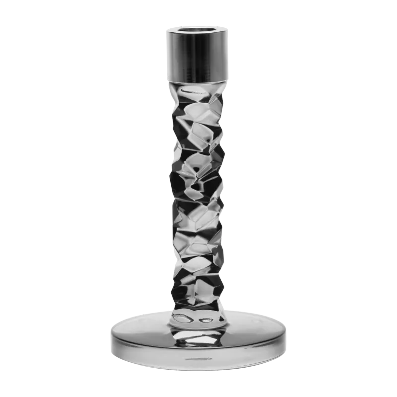Alternativ bild 0 för Orrefors Carat ljusstake, antracit, 18 cm