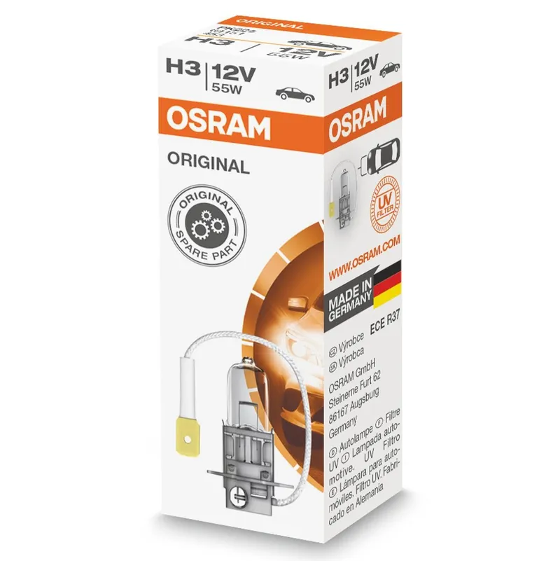 Alternativ bild 0 för Osram 64151, 55 W, 12 V, H3, halogen