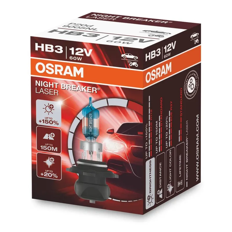 Alternativ bild 0 för OSRAM 9005NL halogen lyskilde Night Breaker® Laser Next Generation HB3 60 W 12 V
