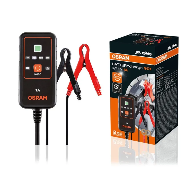 Alternativ bild 0 för OSRAM BATTERYcharge 901 OEBCS901 Biladdare, automatisk laddare 6 V, 12 V 1 A 1 A