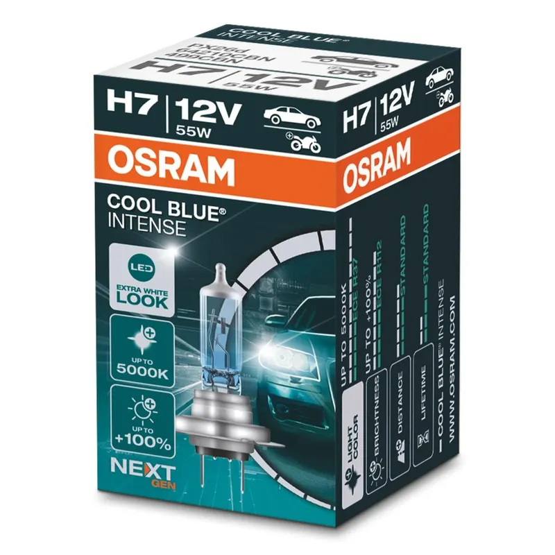 Alternativ bild 0 för Osram billampa Cool Blue Intense NEXT GEN - H7 - 55W - 12V
