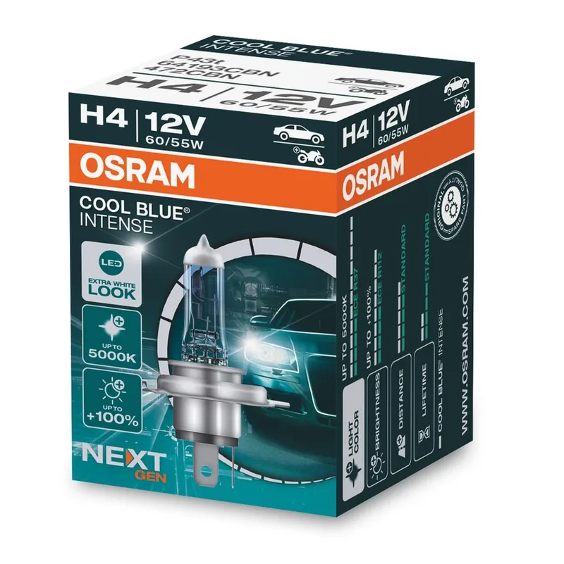 Alternativ bild 0 för Osram Cool Blue Intense (Next Gen) - Glödlampa H4 60W/55W 12 V 1-pack
