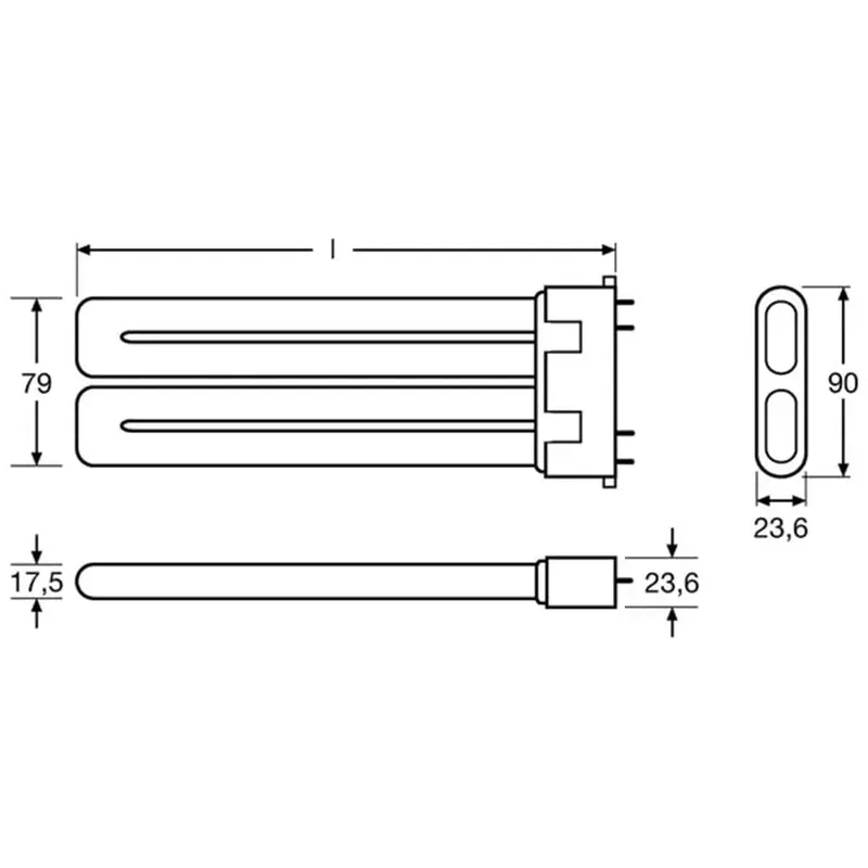 Bild 2 för Osram Integrated compact fluorescent light bulb with reflector Dulux F 36W/840 2G10
