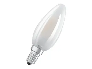 Produktfoto för OSRAM - LED-glödlampa - form: B35 - glaserad finish - E14 / B22d - 4 W (motsvarande 40 W) - klass E - varmt vitt ljus - 2700 K (paket om 2)