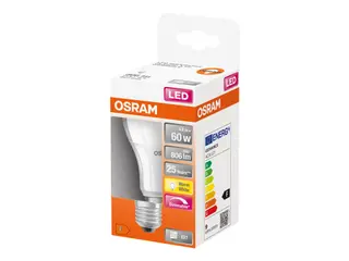 Produktfoto för Osram LED-glödlampa Standard 10W/827 (60W) Frosted Dimmable E27