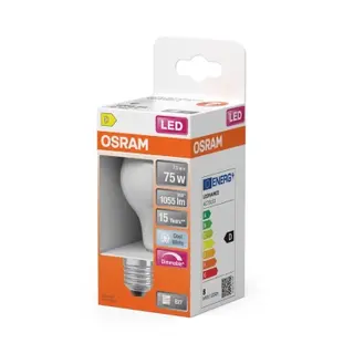 Produktfoto för Osram LED-glödlampa Standard 7,5W/840 (75W) Frosted Dimmable E27
