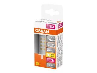 Produktfoto för OSRAM LED LINE - LED-glödlampa - form: majs - klar finish - R7s - 9.5 W (motsvarande 75 W) - klass E - varmt vitt ljus - 2700 K
