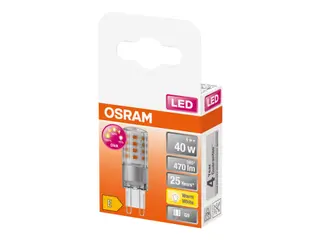 Produktfoto för OSRAM LED STAR+ - LED-glödlampa - form: PIN - klar finish - G9 - 4 W (motsvarande 40 W) - klass E - varmt vitt ljus - 2700 K