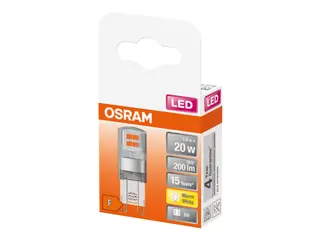 Produktfoto för OSRAM LED STAR - LED-glödlampa - klar finish - G9 - 1.9 W (motsvarande 20 W) - klass F - varmt vitt ljus - 2700 K