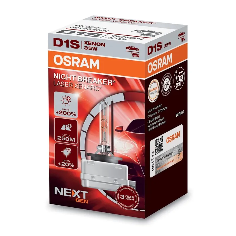 Alternativ bild 0 för Osram Night Breaker Laser Xenarc - XENON - D1S - 35 W - 85V