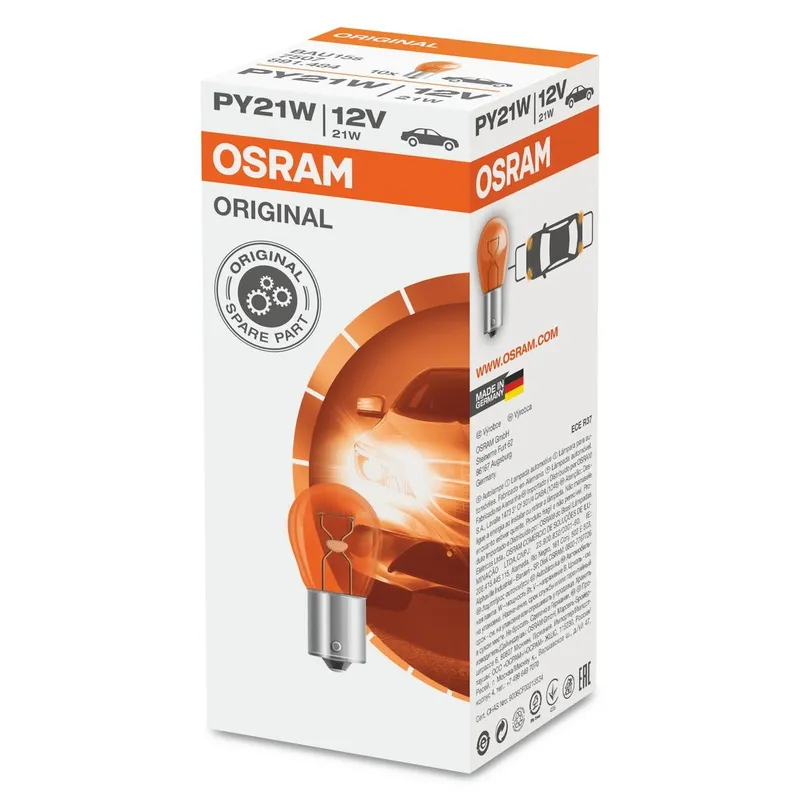 Alternativ bild 0 för Osram Original - Glödlampa PY21W 21W 12 V 1-pack