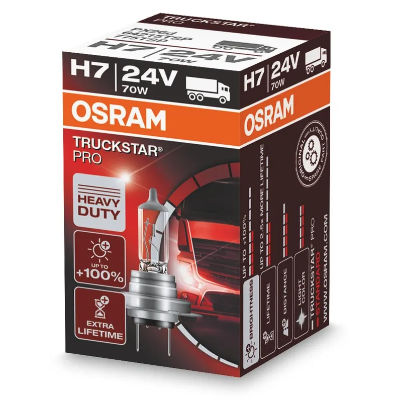 Alternativ bild 0 för Osram Truckstar Pro - Glödlampa H7 70W 24 V 1-pack
