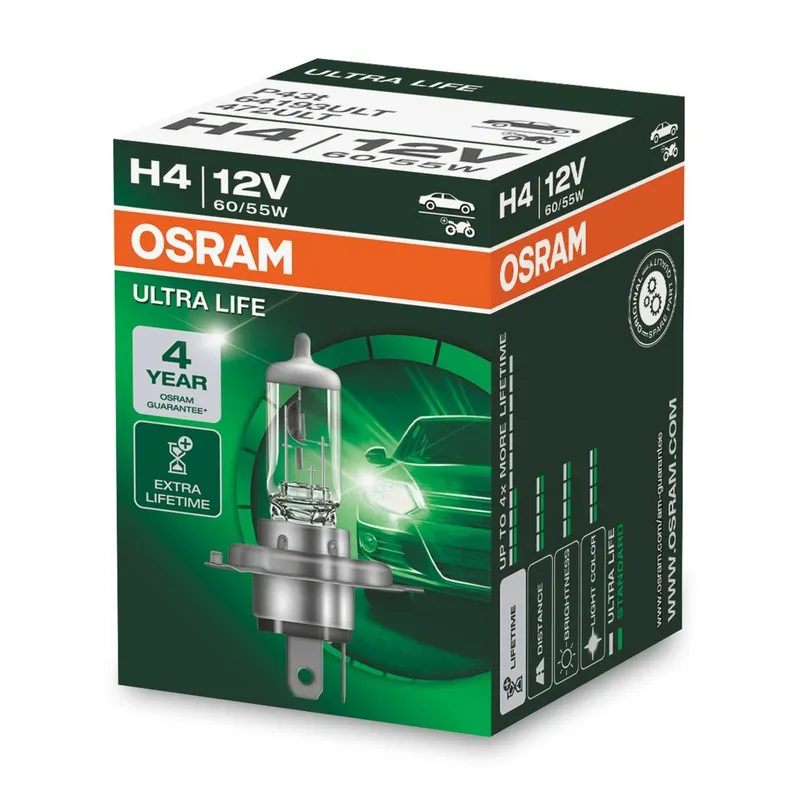 Alternativ bild 0 för Osram Ultra Life - Glödlampa H4 60/55W 12 V 1-pack