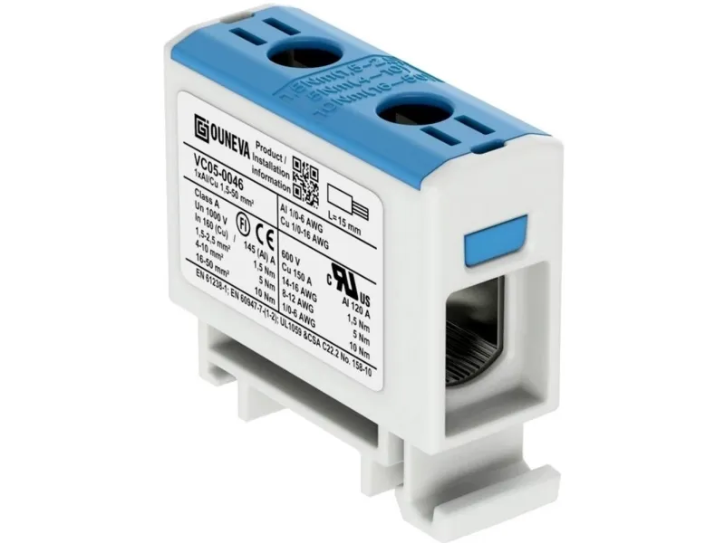 Alternativ bild 0 för OTL-isoleret universal klemme aluminium/kobber 1,5-50 mm2 blå