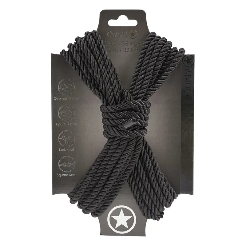 Alternativ bild 0 för Ouch! Bondage Rope 10 m - Black