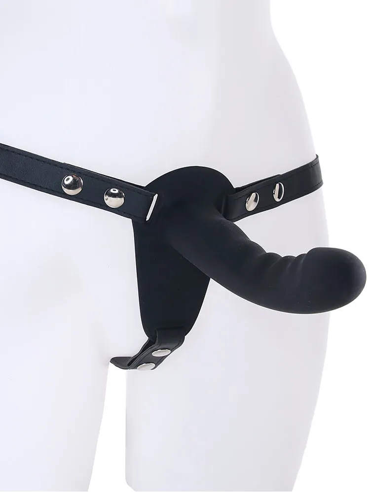 Alternativ bild 0 för Ouch!: Dual Vibrating Silicone Ribbed Strap-On
