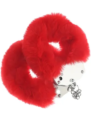 Produktfoto för Ouch! Heavy-duty Fluffy Handcuffs - Red