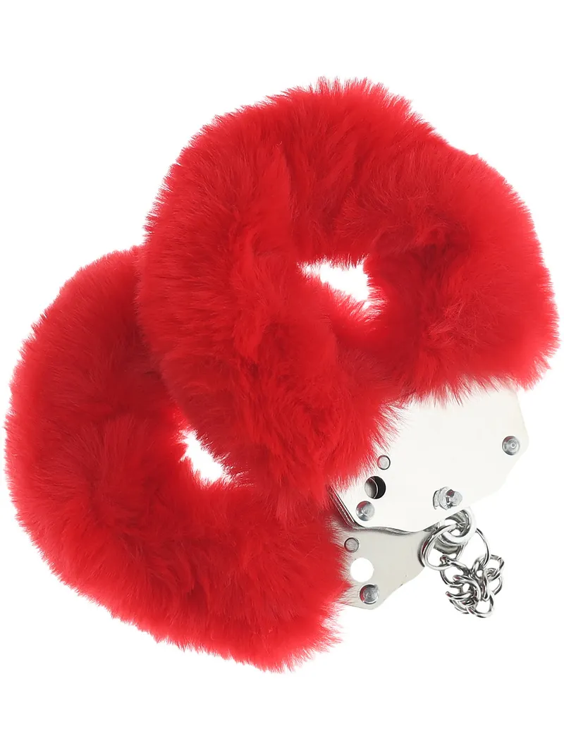 Alternativ bild 0 för Ouch! Heavy-duty Fluffy Handcuffs - Red