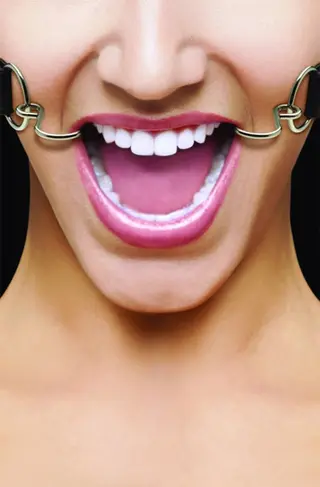 Produktfoto för Ouch! Hook Gag with leather straps Black