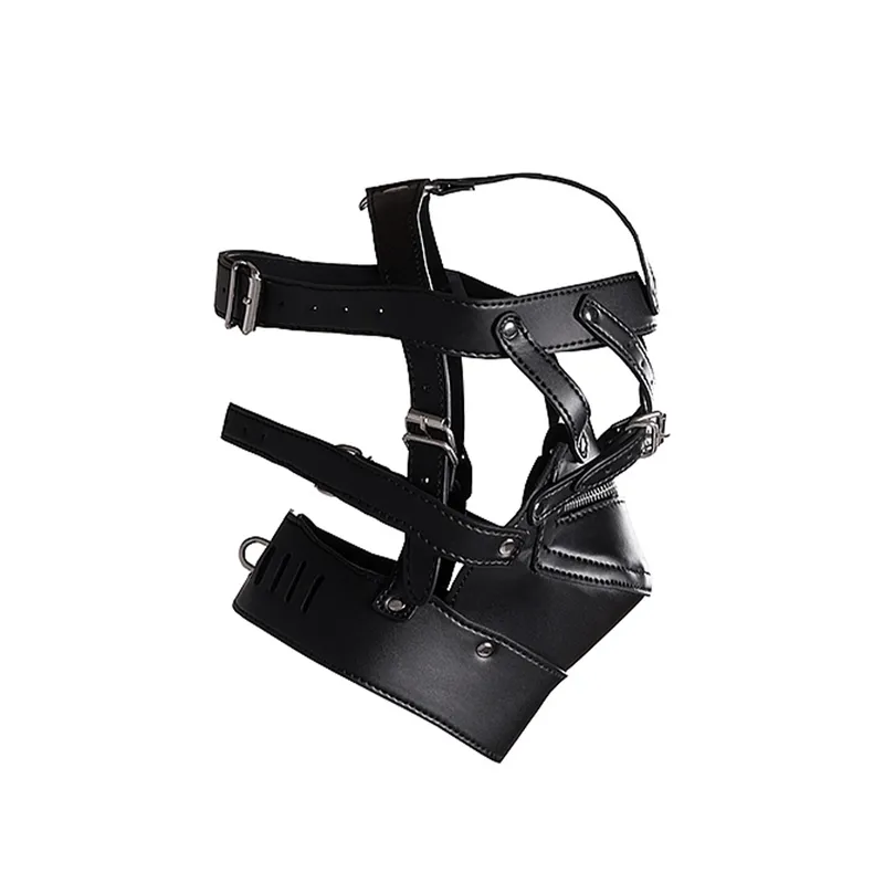 Bild 2 för Ouch!: Xtreme Head Harness with Zip-up Mouth & Lock