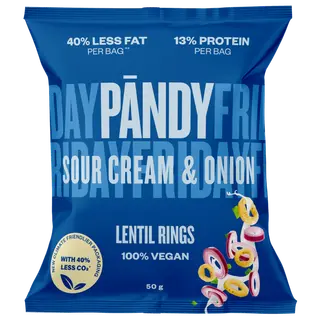 Produktfoto för Pändy Lentil Rings Sourcream & Onion 50 g