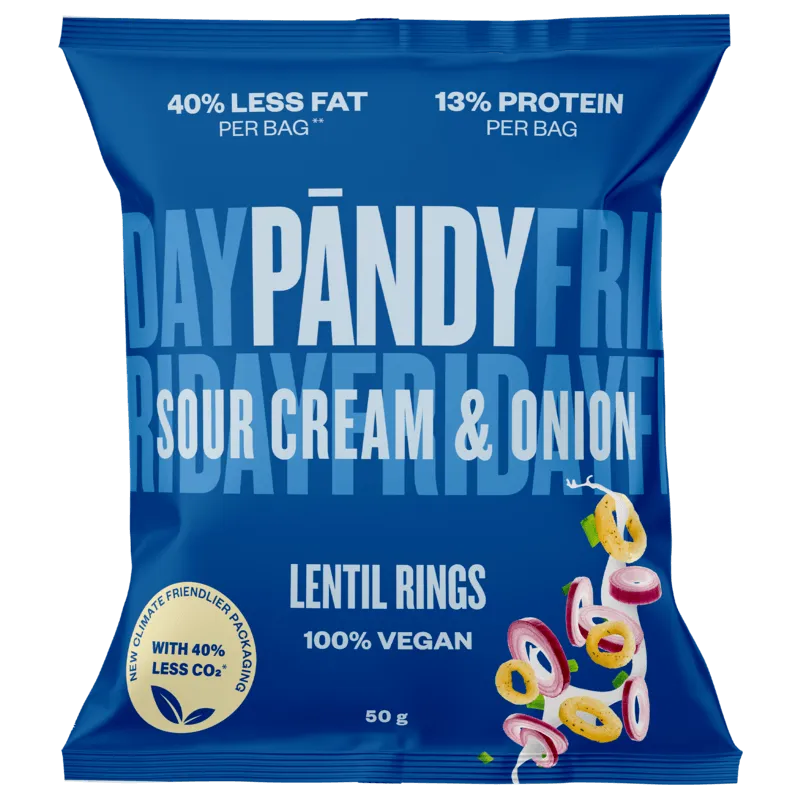Bild 1 för Pändy Lentil Rings Sourcream & Onion 50 g