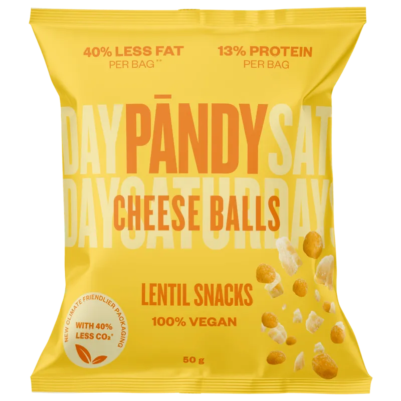 Bild 1 för Pändy Lentil Snacks Cheese Balls 50 g