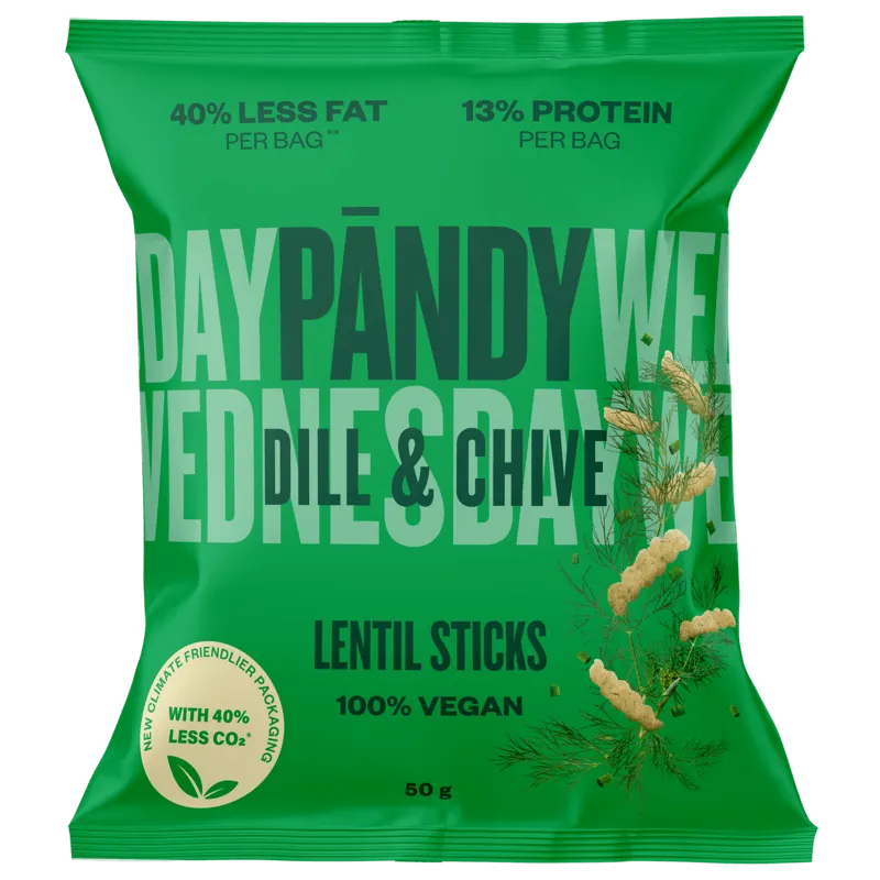 Bild 1 för Pändy Lentil Sticks Dill & Chive 50 g
