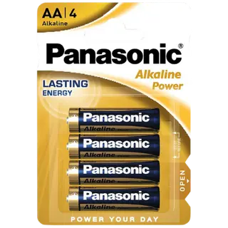Produktfoto för Panasonic 1x4 LR6APB, Engångsbatteri, Alkalisk, 1,5 V, Blå, Guld, 14,5 mm, 14,5 mm