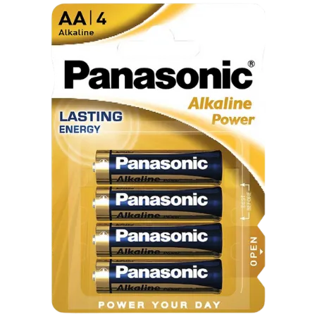Bild 2 för Panasonic 1x4 LR6APB, Engångsbatteri, Alkalisk, 1,5 V, Blå, Guld, 14,5 mm, 14,5 mm