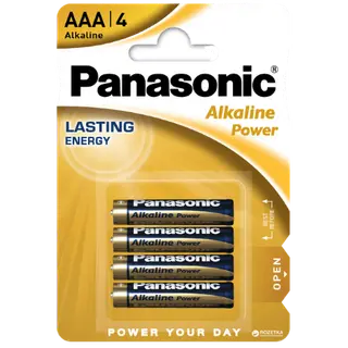 Produktfoto för Panasonic Alkaline Power LR03APB/4BP - Batteri 4 x AAA - alkaliskt