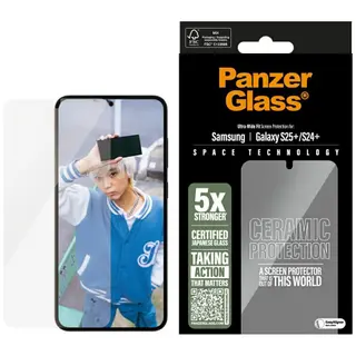Produktfoto för PanzerGlass Ceramic Protection - Skärmskydd för mobiltelefon - ultrabred passning - glas
