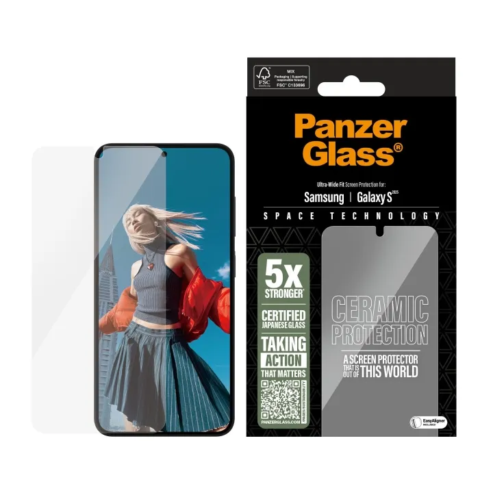 Alternativ bild 0 för PanzerGlass Ceramic Protection - Skärmskydd för mobiltelefon - ultrabred passning - glas