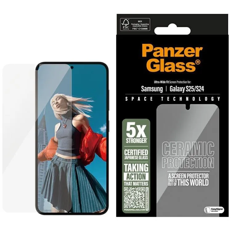 Alternativ bild 0 för PanzerGlass Ceramic Protection - Skärmskydd för mobiltelefon - ultrabred passning - glas