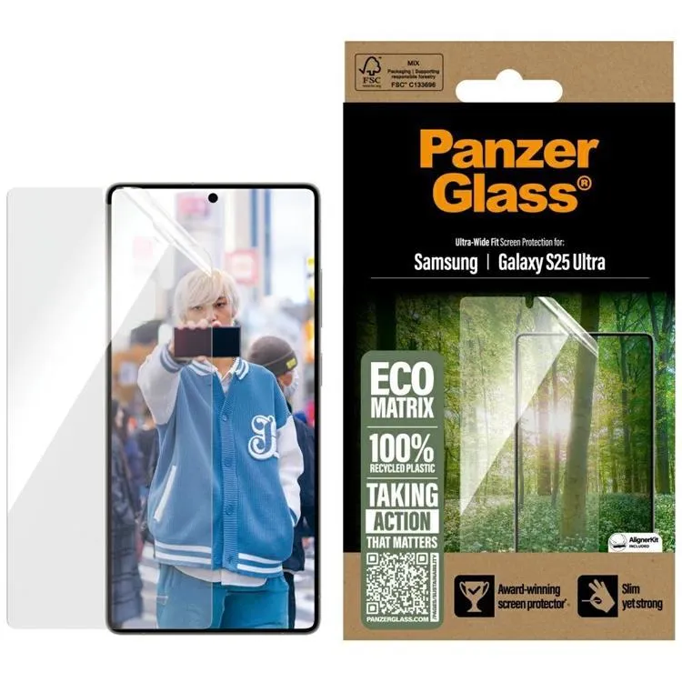 Alternativ bild 0 för PanzerGlass Eco MATRIX Screen Protector Samsung Galaxy S25 Ultra | Ultra-Wide Fit