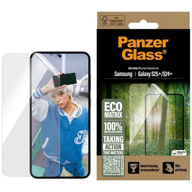 Alternativ bild 0 för PanzerGlass Eco MATRIX Screen Protector Samsung Galaxy S25+ | Ultra-Wide Fit