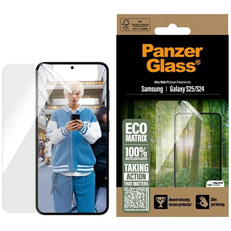 Alternativ bild 0 för PanzerGlass Eco MATRIX Screen Protector Samsung Galaxy S25 | Ultra-Wide Fit
