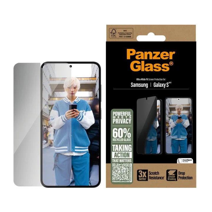 Alternativ bild 0 för PanzerGlass Galaxy S25 Privacy skärmskydd